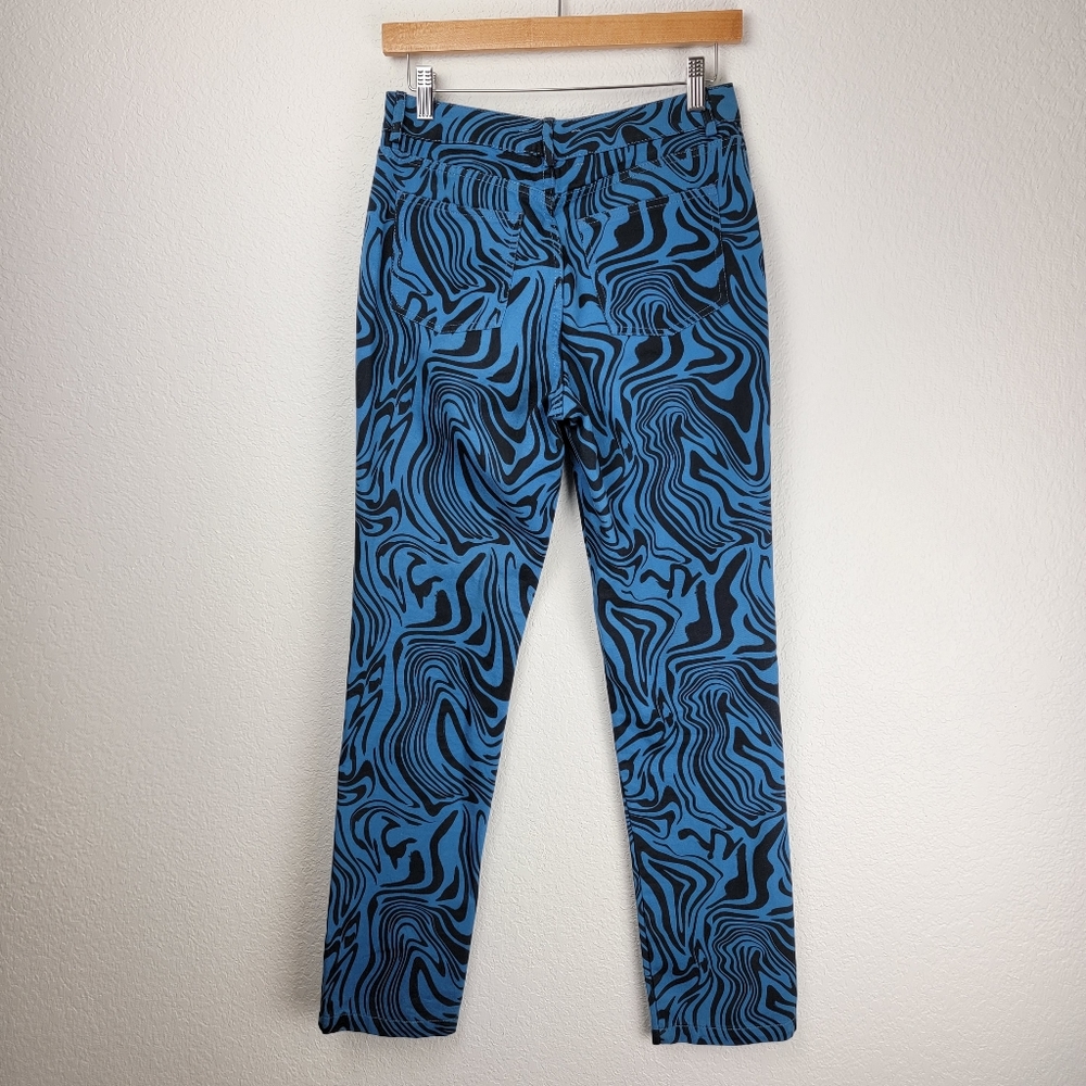 Paloma Wool Kelly Pants Swirls Black and Blue 36/4 - Picture 4 of 13